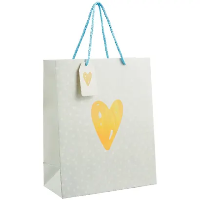 Пакет А4 32*26*13 Golden Hearts жен., бум.мат.ламинат, ассорти - фото 1