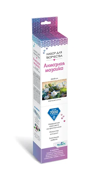 Набор для творчества. Алмазные узоры "Цветущий лотос", 30 х 40 см - фото 3