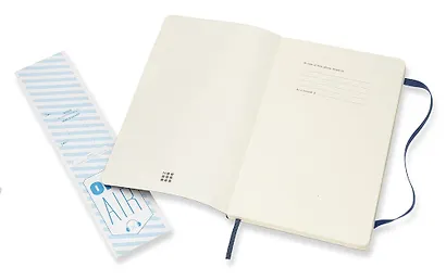 Книга для записей А5, 96 листов в линейку "Classic Soft", синий сапфир, мягкая обложка, резинка, Moleskine - фото 4