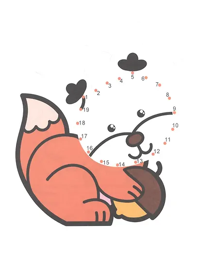 Раскраска по точкам малышам. Первые картинки - фото 3