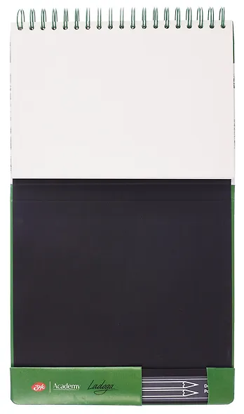 Скетчбук для графики 17,5*25 40л "Ладога" зеленый, жестк.обложка, настольный, 160г/м2, 100% целлюлоза - фото 5