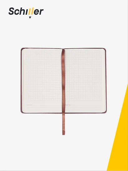Записная книжка А6- 70 листов в клетку "Universal" коричневая, Schiller - фото 3