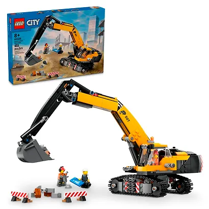 LEGO City: Жёлтый строительный экскаватор, 633 детали (60420) - фото 1