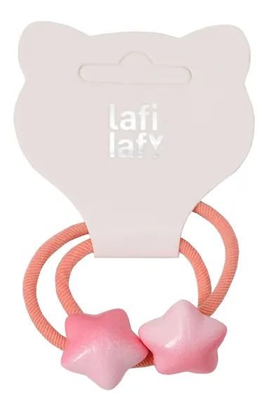 Набор резиночек Звездочки розовые (2шт) (пластик) (12-2025093-9) (Lafilaf) - фото 1