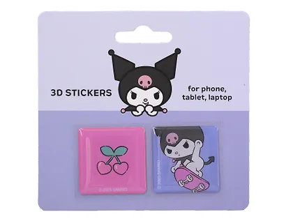 3D стикеры Sanrio Скейт и Вишня (2 шт) - фото 1