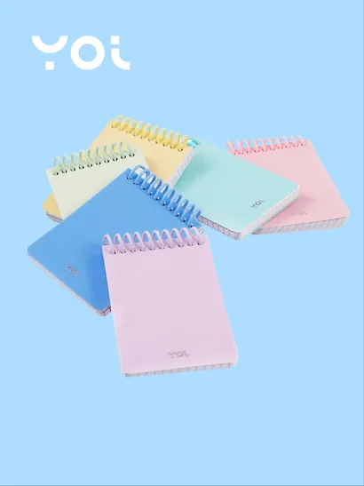 Блокнот "Pastel" А7, 80 листов в клетку, в ассортименте, спираль, Yoi - фото 3