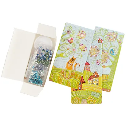 Алмазные узоры. Триптих Кот - фото 2