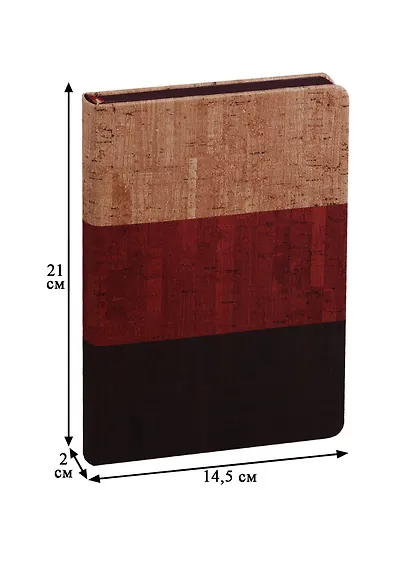 Ежедневник недат. А5 160л "Эко" бежевый+красный+коричневый, кожзам, тв.переплет, офсет, ляссе, Escalada - фото 3