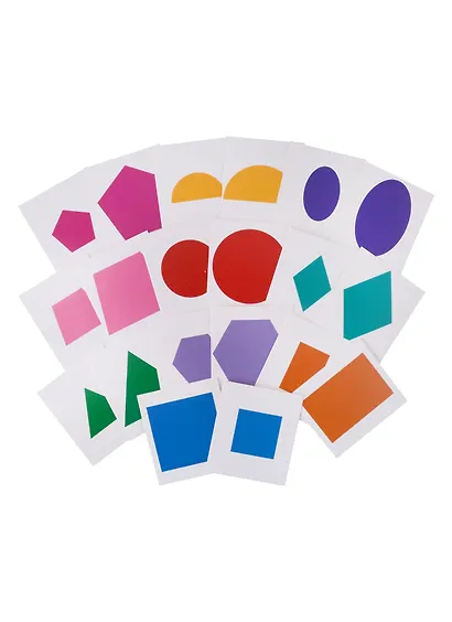 Счетный материал. Набор из 20 карточек. Геометрические фигуры - фото 2