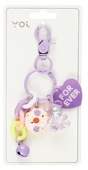 Брелок с карабином и подвесками Мишка (пластик) (Yoi) (12-4305-Y4) - фото 4