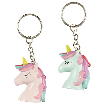 Брелок Единорог с разноцветной гривой (полистоун) (4 см) (12-FENGDA-XQ77668) - фото 2