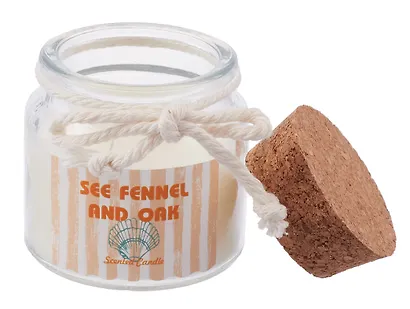 Свеча ароматическая в стеклянной баночке с пробкой (12-250105-G13) - фото 2