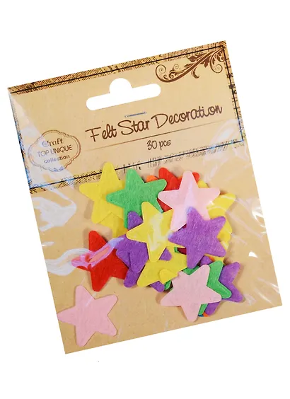 Фетровые звездочки микс, 2,5см, 30 шт (D26001245) - фото 3