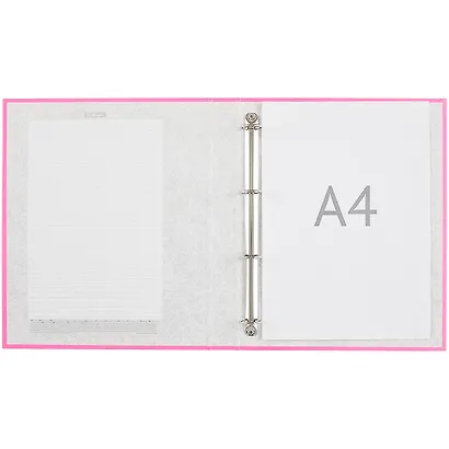 Папка архивная 35мм А4 "Neon" 4 кольца, розовый - фото 4