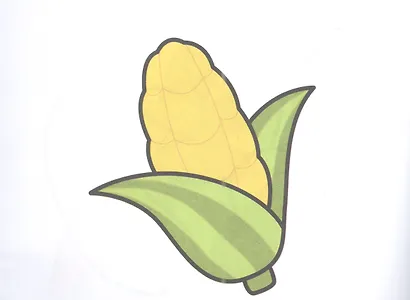 Овощи и фрукты. Раскрась по образцу - фото 4