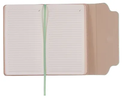 Ежедневник недат. А6+ 120л "Плезир" беж. и зеленый, кожзам, тв.переплет, тисн.фольгой, закругл.углы, офсет, справ.мат-лы, ляссе, инд.уп - фото 5