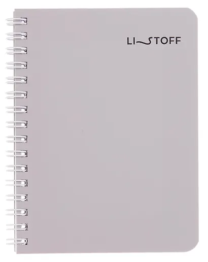 Записная книжка А6 80л кл. "Mist" пласт.обл., спираль - фото 1