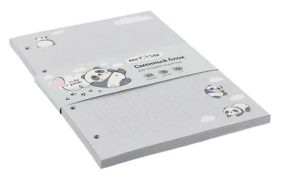 Сменный блок для тетрадей «Cute panda» 80 листов в клетку, А5, MESHU - фото 3