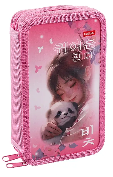 Пенал 2 отделения "Нежные моменты" 19*11 см - фото 1