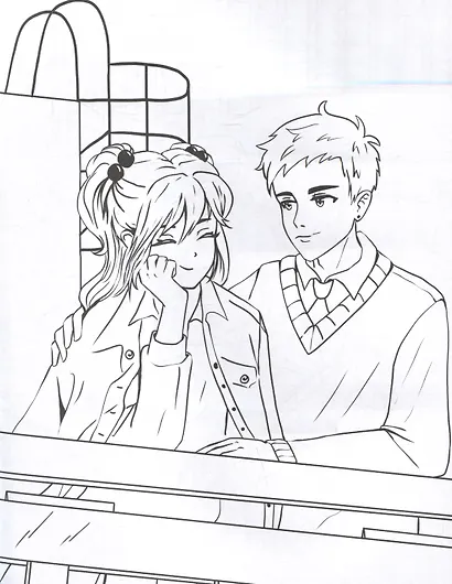 Любовь и дружба. Аниме-раскраска - фото 5