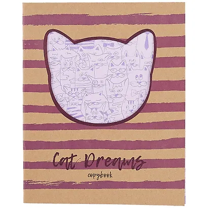 Тетрадь в клетку Unnika, "Котики", 48 листов, в ассортименте - фото 6