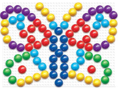 Мозаика "Бабочка" 20 элементов. Диаметр фишек 15 мм - фото 4