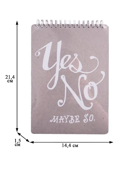 Блокнот А5 80л кл. "Kraft" тв.переплет, спираль, шелкография - фото 2