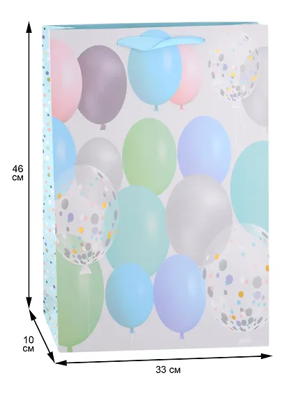 Пакет А3 46*33*10 "Balls" нейтр., бум.мат - фото 2