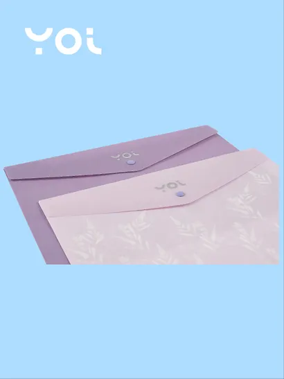 Папка-конверт А4 на кнопке "Lavender", ассорти, Yoi - фото 2