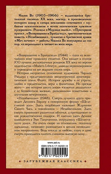 Возвращение в Брайдсхед. Незабвенная: романы - фото 2