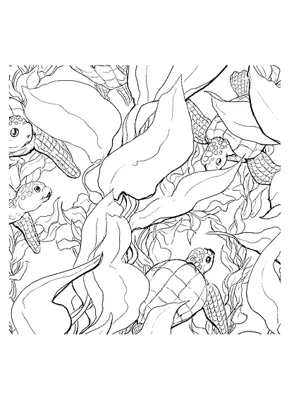 Pop Manga Mermaids and Other Sea Creatures : A Coloring Book - фото 5