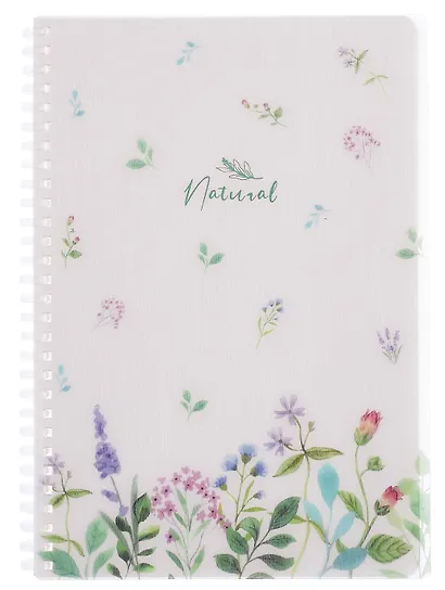 Тетрадь B5 80 листов, клетка, "Natural flowers" - фото 1
