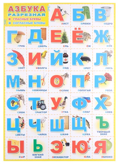 Плакат А-3 Азбука разрезная - фото 1