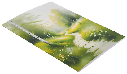 Тетрадь для нот А4 24л "Утренний этюд" скрепка, мел.картон, ламинация soft touch, тиснение фольгой - фото 2