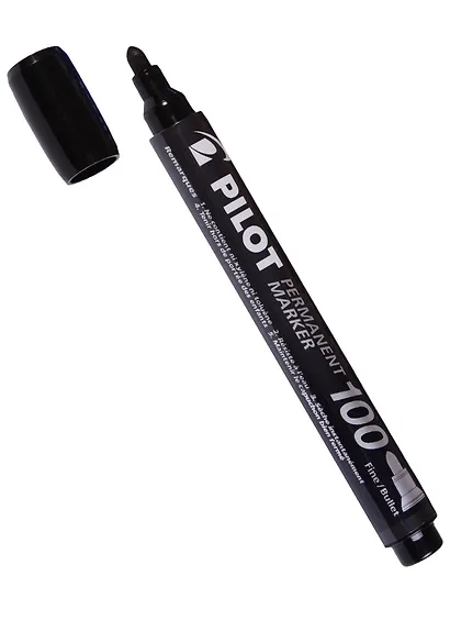 Маркер перманентный Pilot, SCA-100 (B), черный 1 мм - фото 1