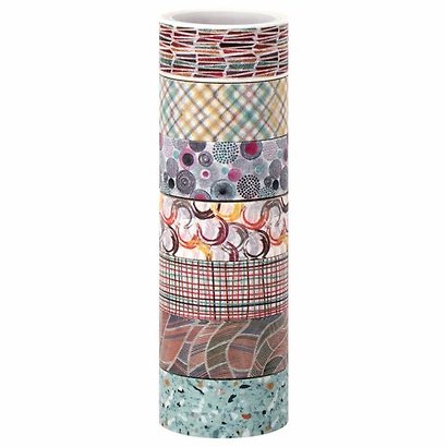 Клейкие WASHI-ленты д/декора Микс №3, 15мм*3м, 7цв, рисовая бумага, ОСТРОВ СОКРОВИЩ, 661711 - фото 1