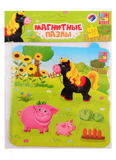 Магнитные пазлы Vladi Toys Ферма - фото 1