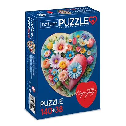 Пазл 140+38 Premium А4ф   Два сердца Цветы для души 2 картинки в 1 коробке  в Смарт-упаковке - фото 2