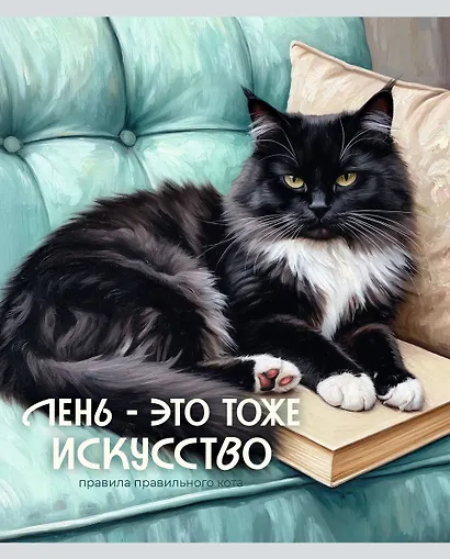 Тетрадь общая «Кот и лень», 48 листов в клетку, А5, в ассортименте - Listoff - фото 4