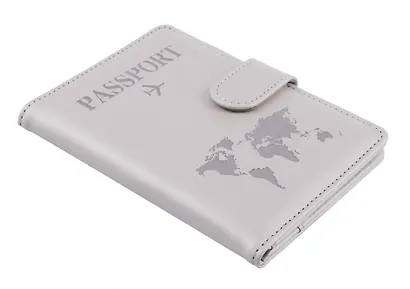 Travel Обложка для паспорта и карточек, серая - фото 4