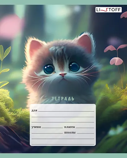 Тетрадь в клетку Listoff «Зверушки» 12 листов - фото 4