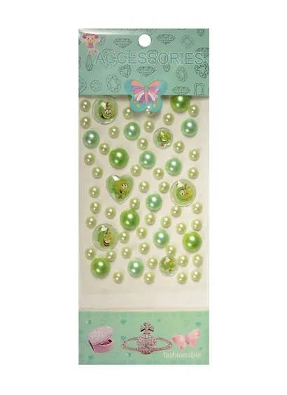 Наклейки полубусинки с сюжетами, зеленый (11-01488-12) - фото 1