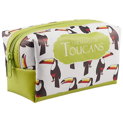 Косметичка на молнии Toucans (Туканы) (16х8) (ПВХ бокс) - фото 1