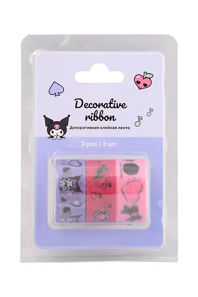 Лента клейкая декоративная 3шт Sanrio №2К - фото 1