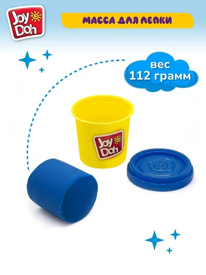 Масса для лепки Joy Doh, набор из 4 баночек с тестом, (4 х 112 г) - фото 7