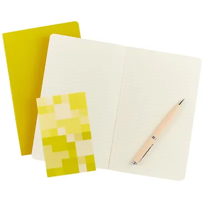Набор книг для записей Moleskin Volant Large, 2 штуки, мягкая обложка, жёлтые, 48 листов, А5 - фото 4