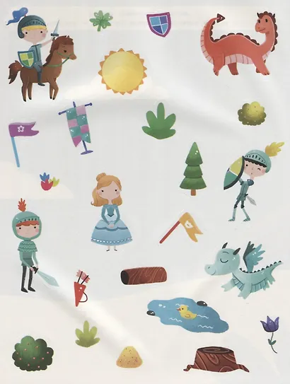 Рыцари и драконы. Книжка с наклейками - фото 4