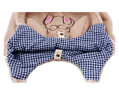 Сумка-шоппер плюшевая Зайчик с ушками (бежевая) (40х36) (12-ZhenPin-2716) - фото 3