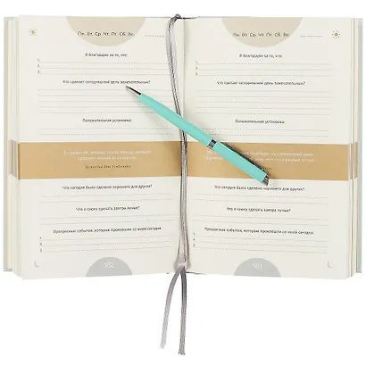 6 минут PURE. Ежедневник, который изменит вашу жизнь (продолжение, мятный) - фото 3