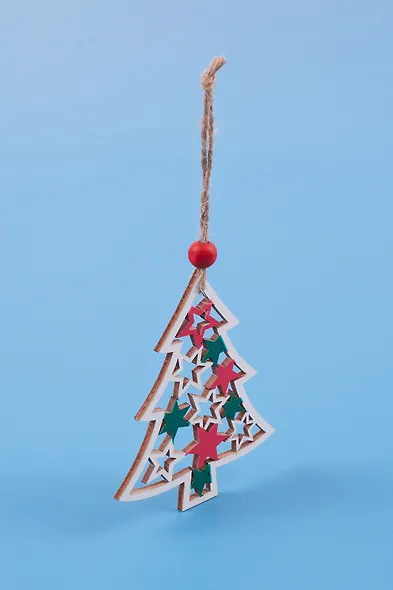 Новогоднее подвесное украшение Ёлочка (дерево) (9,2x7,4) - фото 2